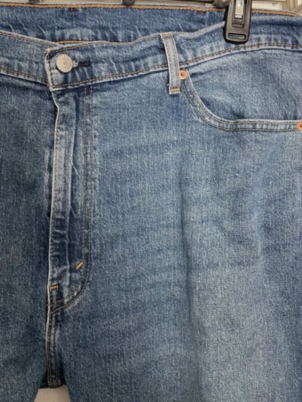 Levi 505 blue jeans 42x30 traditional Americana workwear - Picture 3 of 7